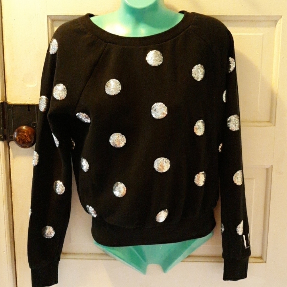 Victoria's secret pink xs black sweatshirt sequins